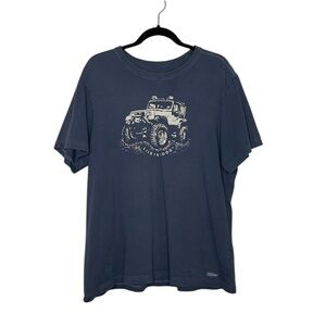 LIFE IS GOOD Off Road Blue Crusher Tee size Large